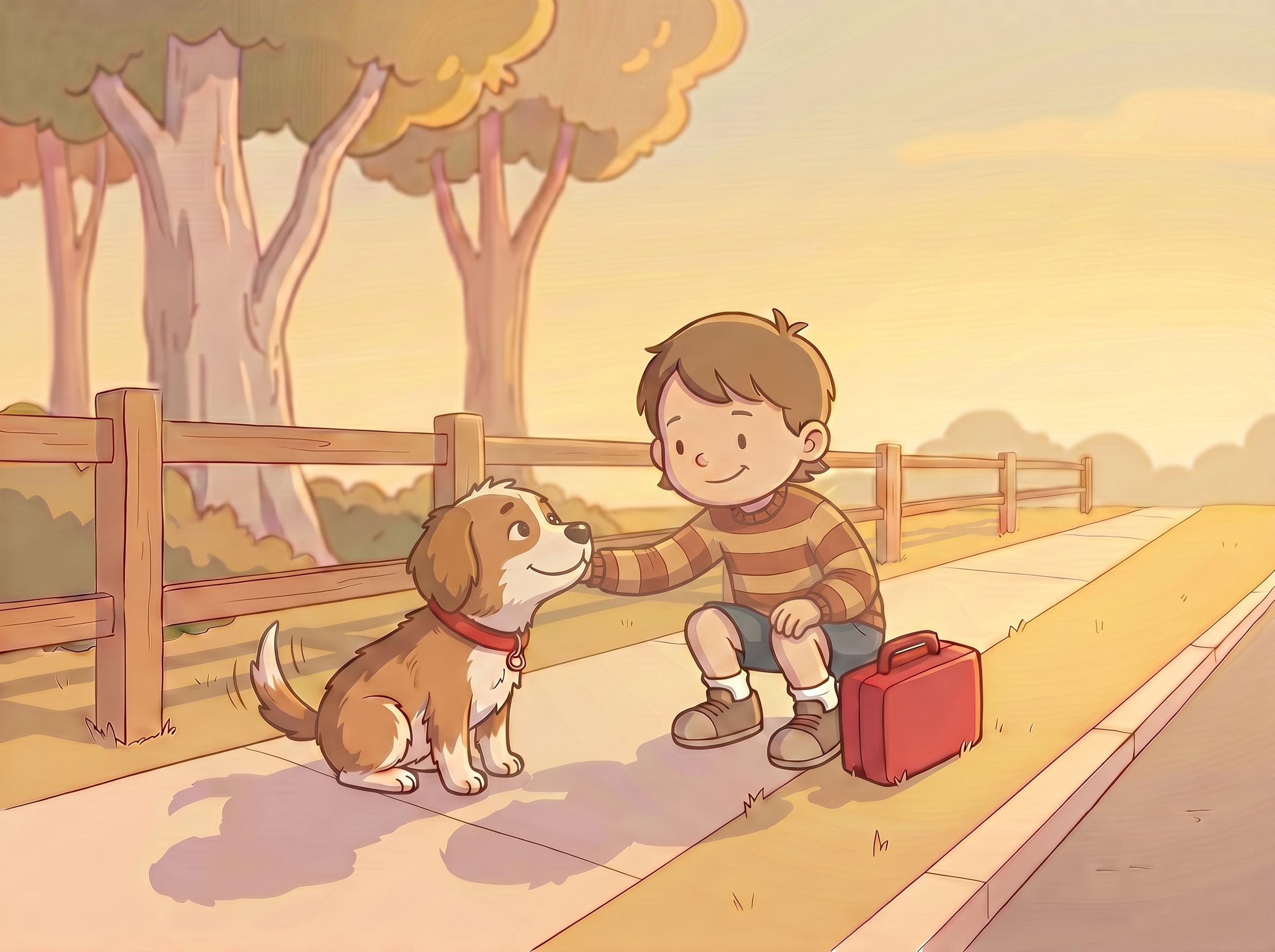 Illustrated page from A Dog Named Pip